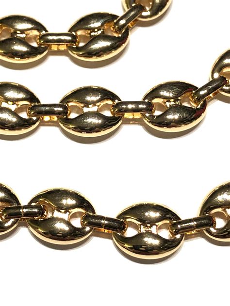 18k gold plated gucci link chain|Gucci link chain images.